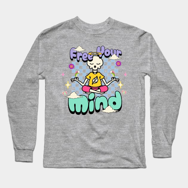 Yoga Free your mind Long Sleeve T-Shirt by Offbeat Outfits